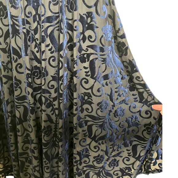 Design Lab Lord Taylor strapless hi low dress black blue velvet medium - Picture 3 of 5